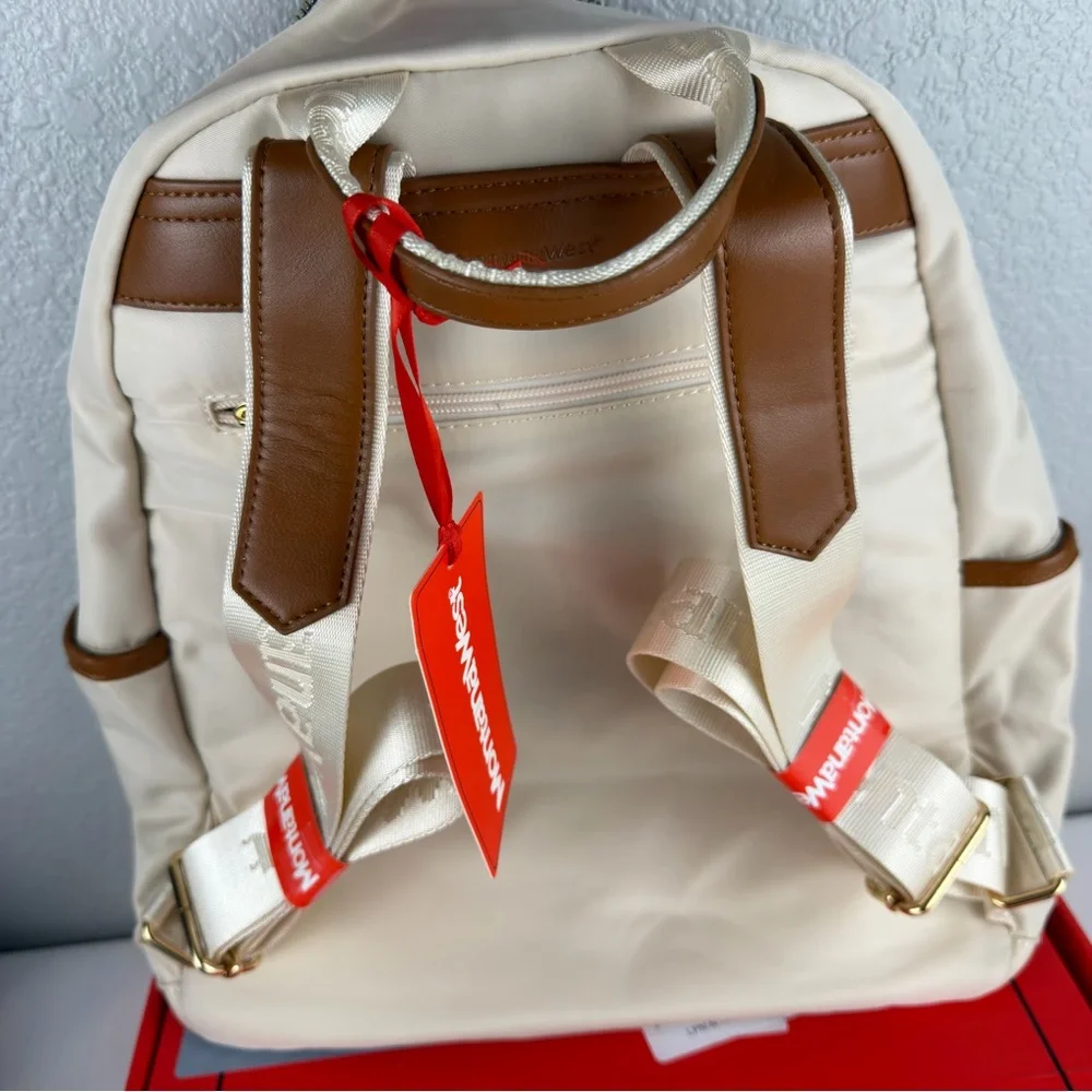 NWOT Montana West Medium Backpack for Women Lightweight Backpack Purse Beige - Picture 7 of 11